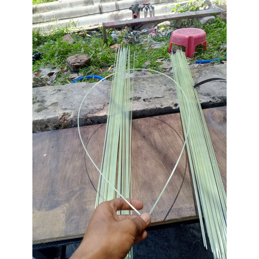 fiber optik super lentur bahan joran wader 100cm tebal 2,5 mm