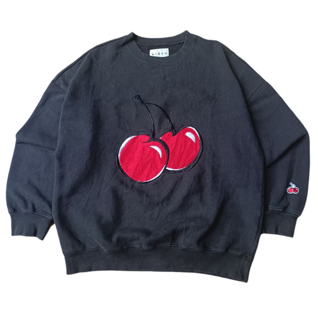 KIRSH Big Cherry Black Sweatshirt