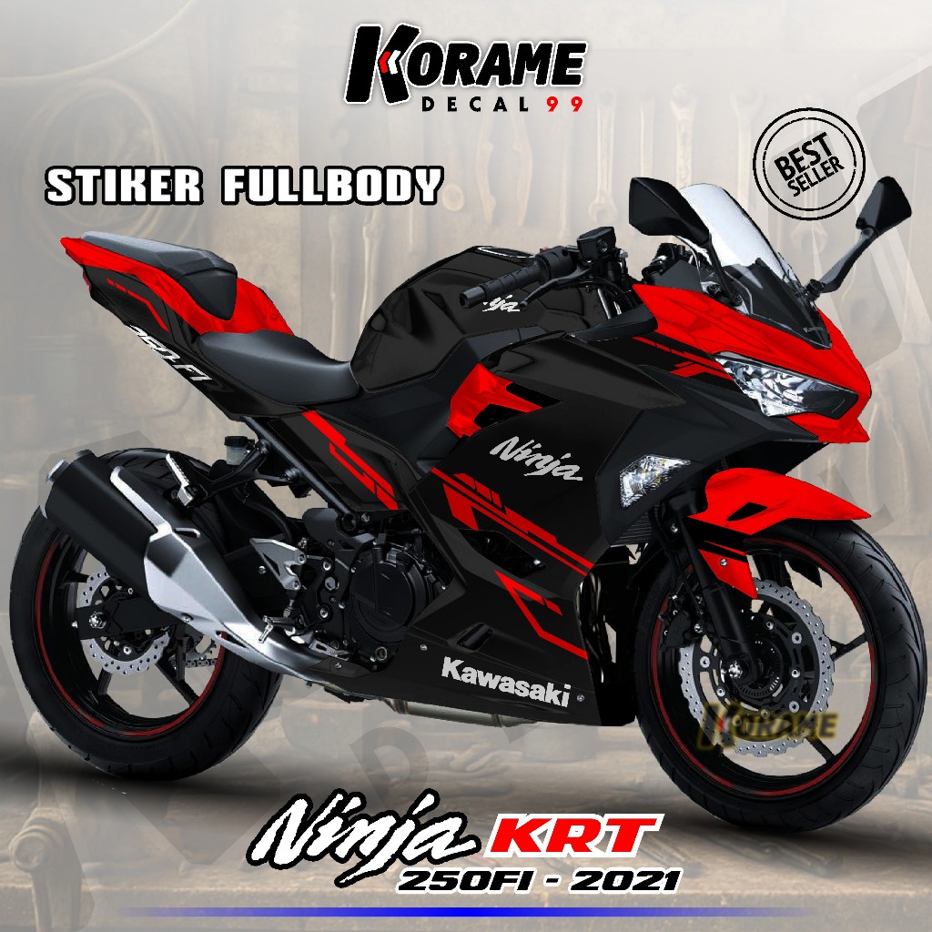 Decal Ninja KRT 250 FI // Decal Ninja 250 KRT - Stiker Motor Ninja 250 FI KRT Full body Motif Line R