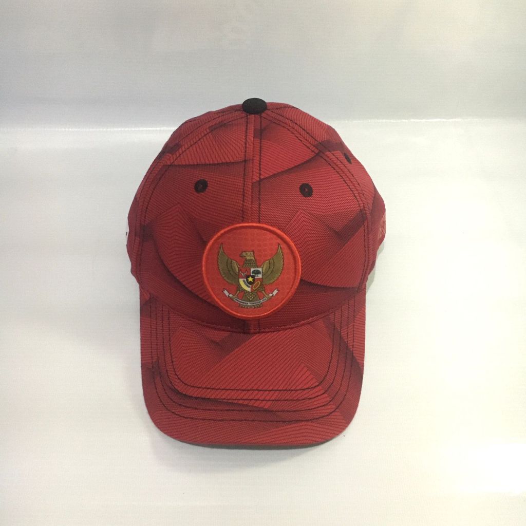Topi Garuda Pancasila Merah Original MILLS – Topi Nasionalisme Indonesia Unisex