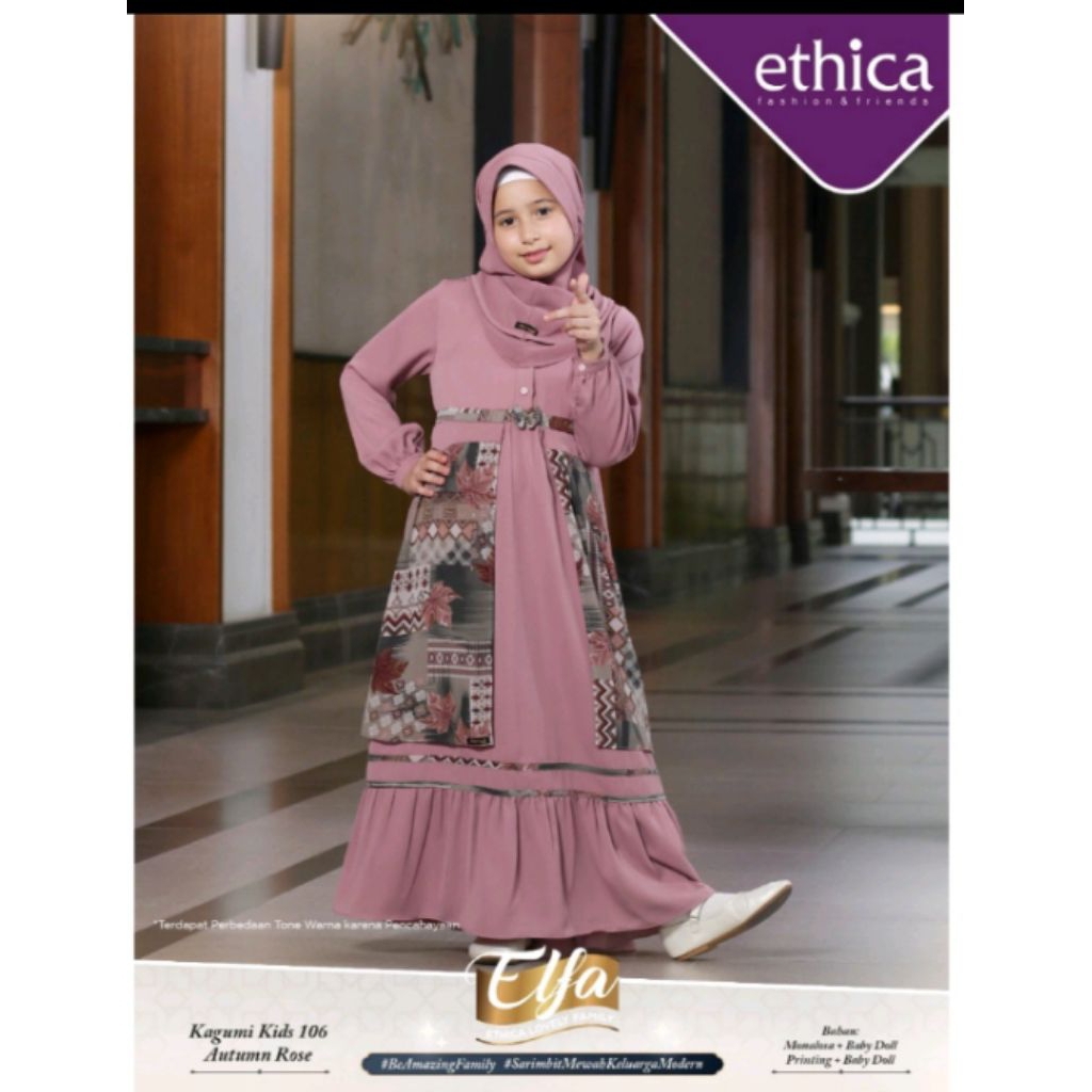 ETHICA KAGUMI KIDS 106 AUTUMN ROSE GAMIS ANAK ETHICA KEREN NYAMAN KECE