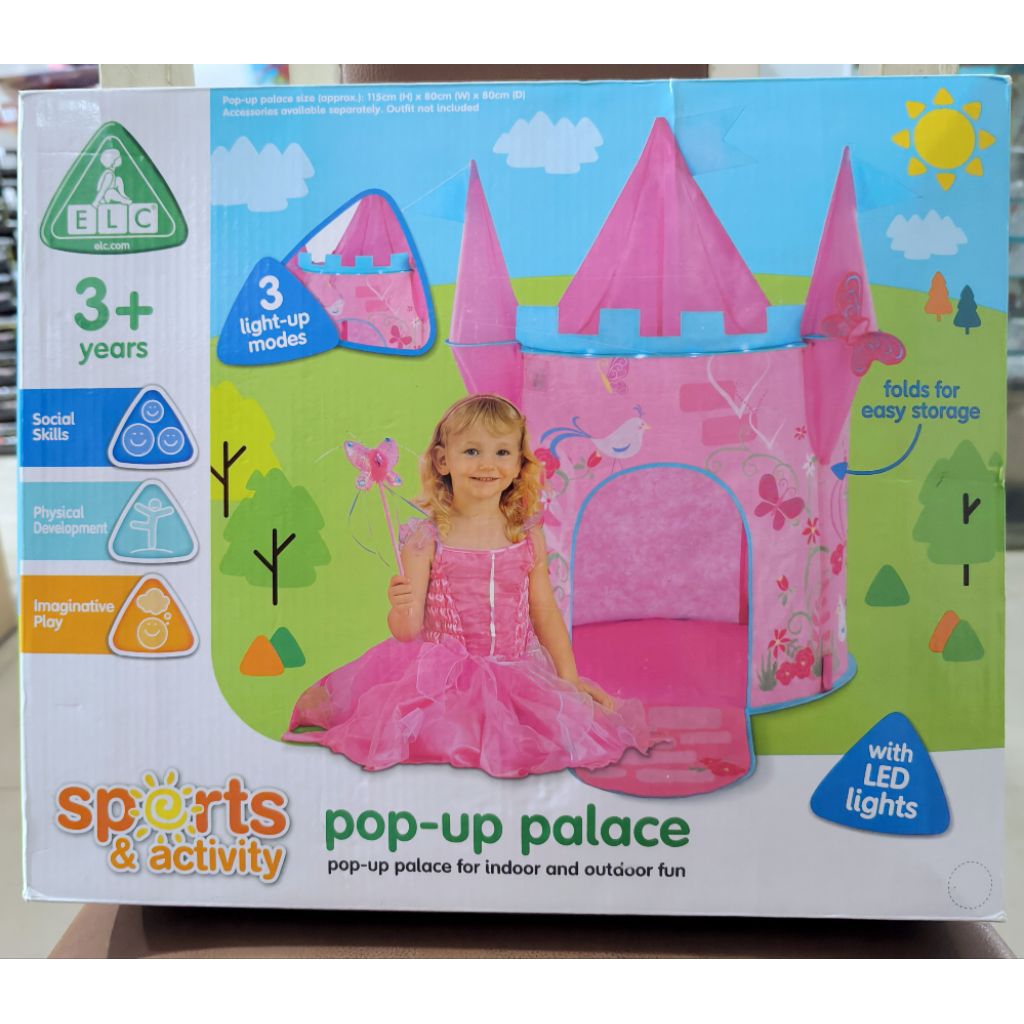ELC POP-UP PALACE - FOR INDOOR AND OUTDOOR FUN - MAINAN ISTANA ELC ORIGINAL