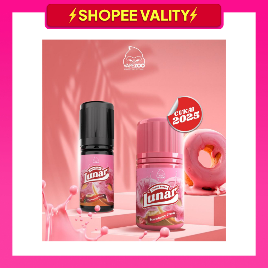 LUNAR DONUT STRAWBERRY FREEBASE 60ML 100% ORIGINAL BY VAPEZOO