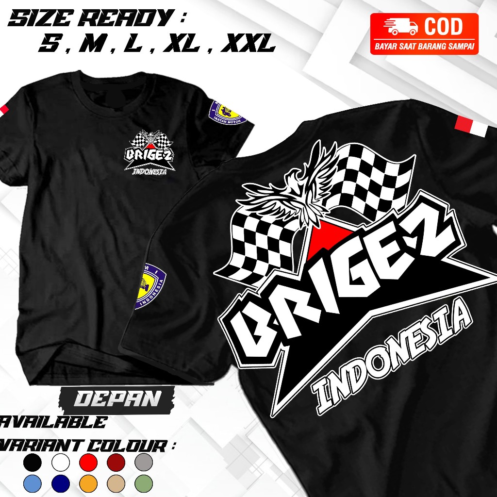 starlightkaos-KAOS BRIGEZ INDONESIA TERBARU - BAJU KOMUNITAS MOTOR INDONESIA - KAOS ORMAS - KAOS PRI