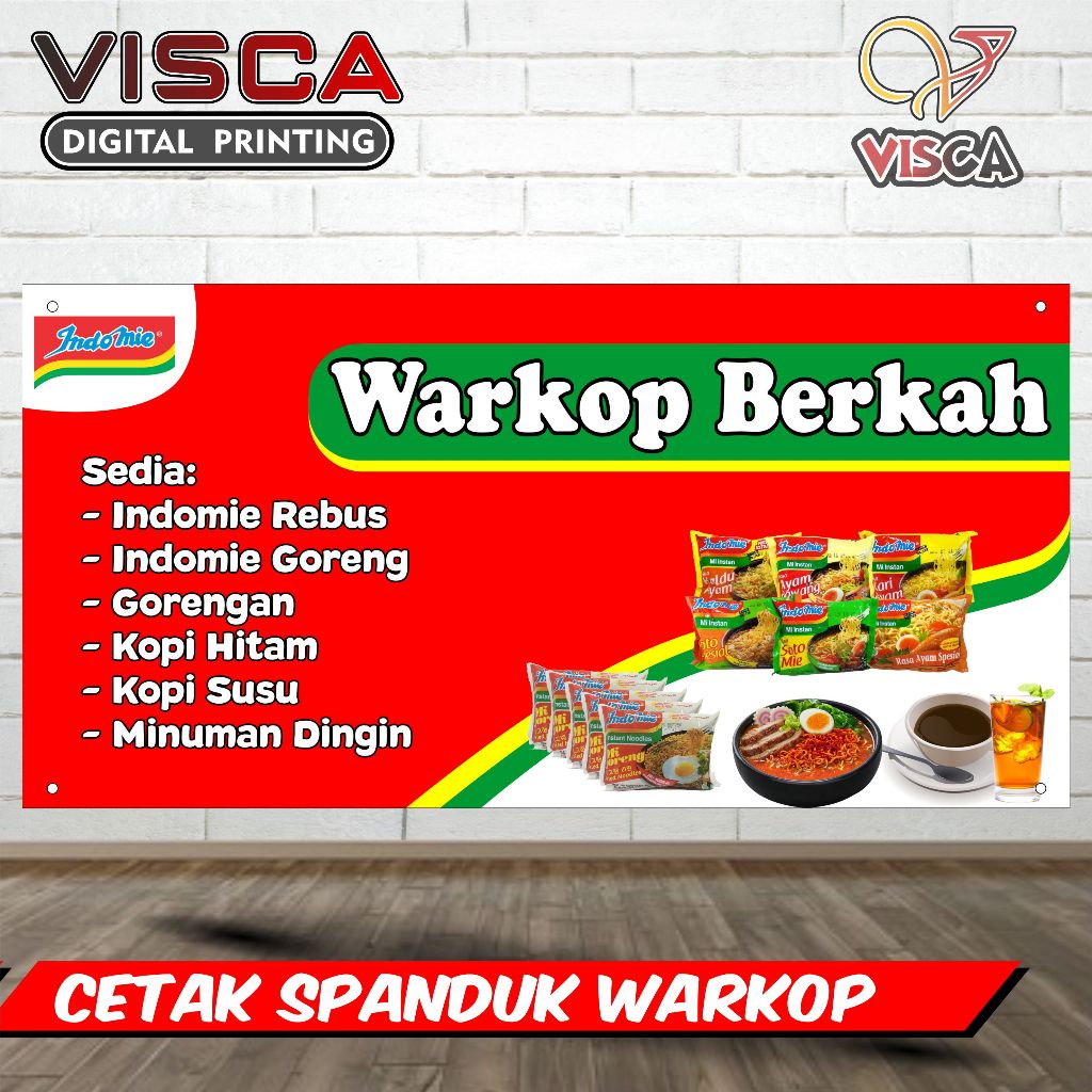 Spanduk Warmindo Warkop / Banner Warung Kopi Warmindo