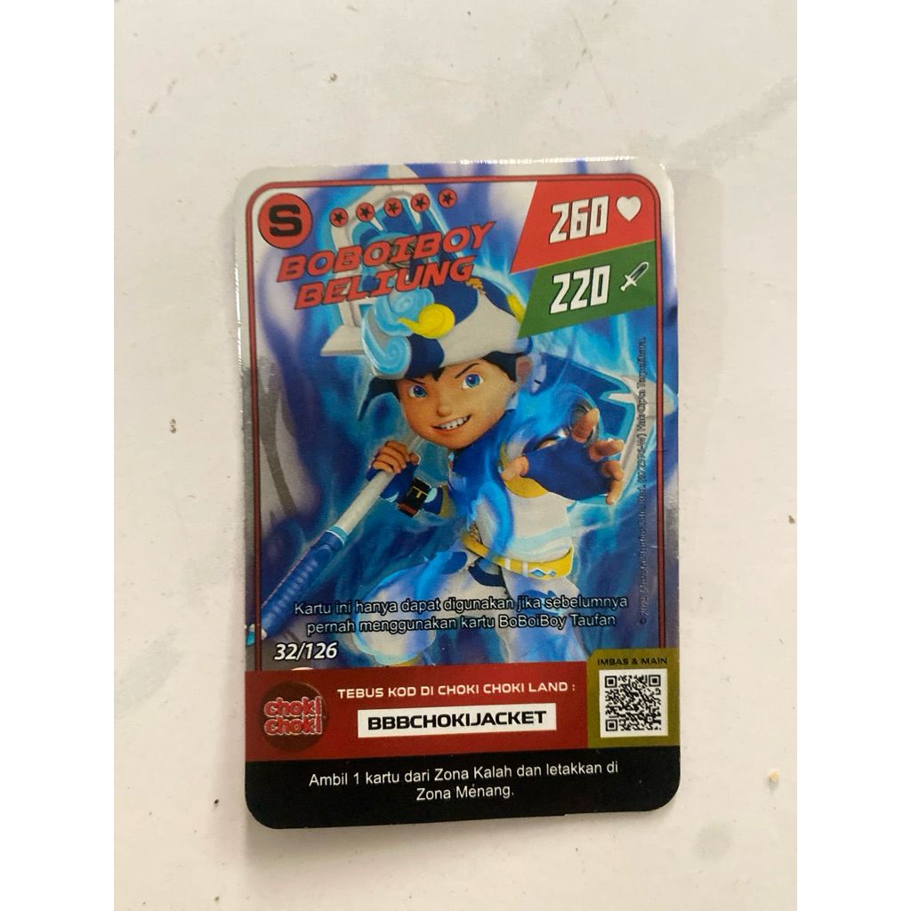 Beliung S. kartu Choki Choki Asli Monsta Galaxy Card X Boboiboy  Indonesia