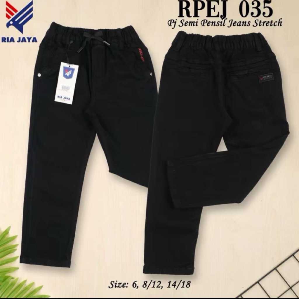 RIA JAYA | CELANA PANJANG SEMI PENSIL JEANS STRETCH(BISA COD)