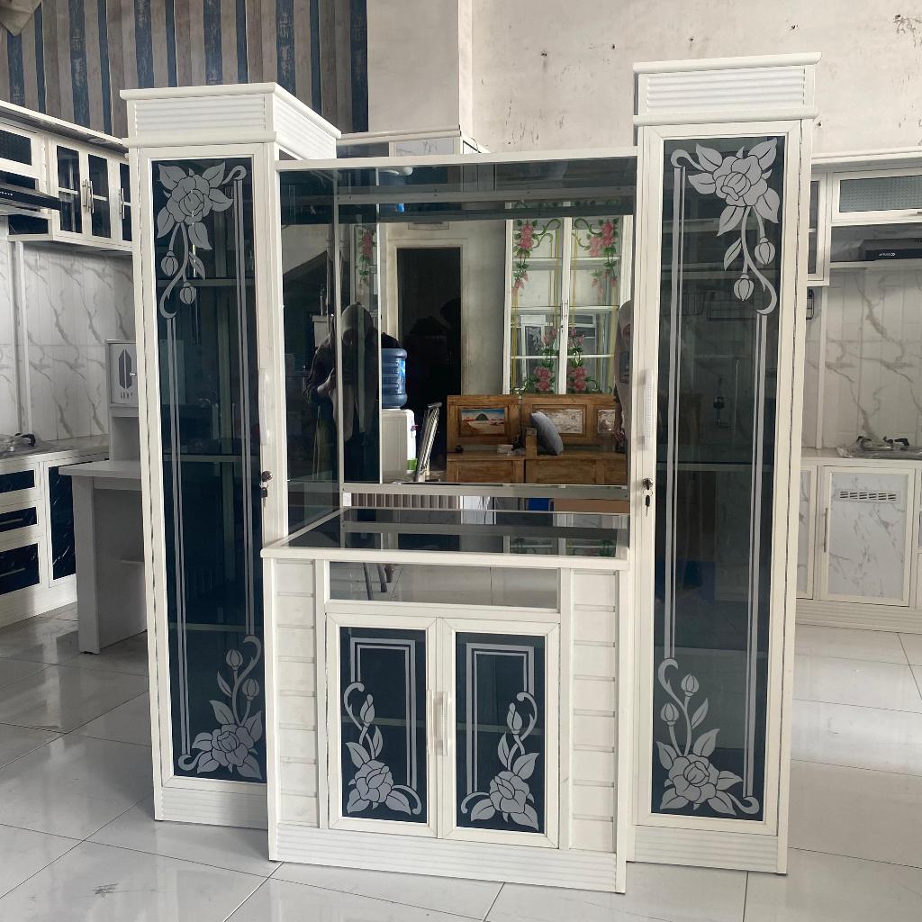 Buffet TV Aluminium / Lemari Penyimpanan / Lemari Hias / Buffet Hias