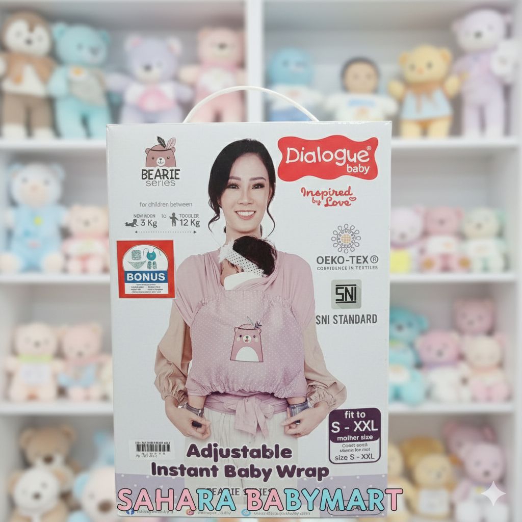 Dialogue Baby Wrap 4321, gendongan m shape, gendongan ssc baby