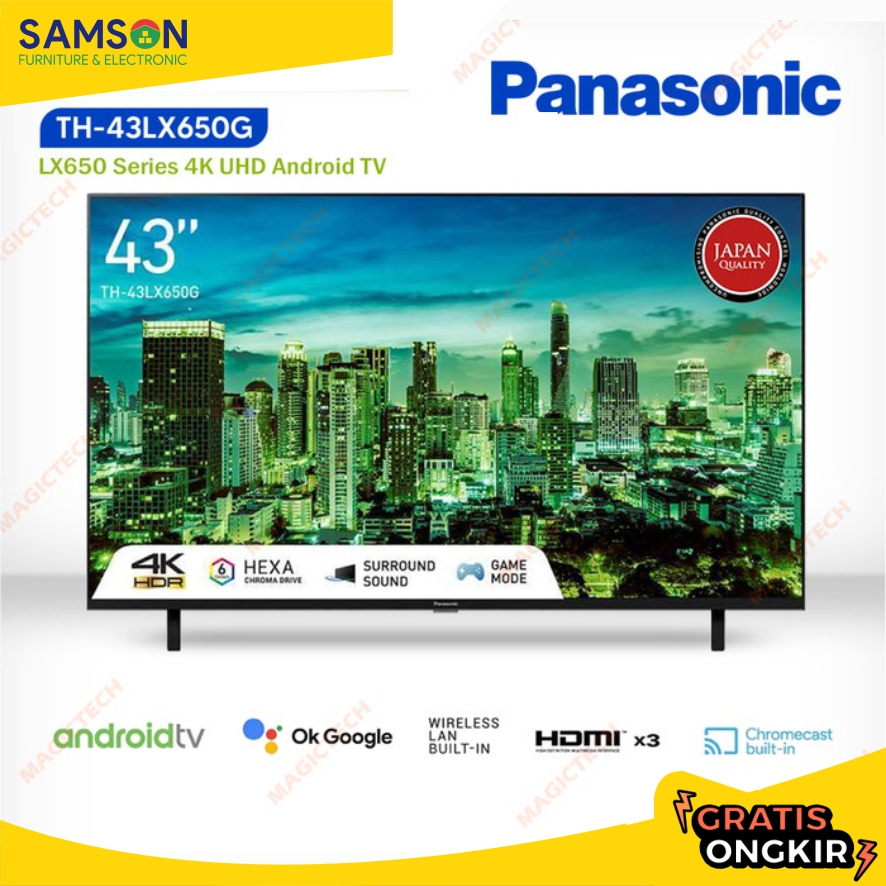 TV LED Panasonic 43 Inch / 43" TH-43LX650G SMART ANDROID TV 4K UHD