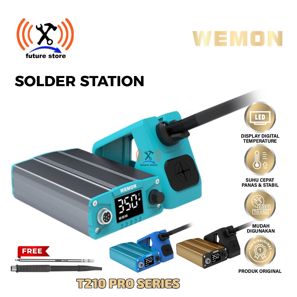WEMON T210 PRO SOLDER STATION 120W DIGITAL FAST HEAT SERVIS HP PCB - SOLDER STATION WEMON T210 PRO 1