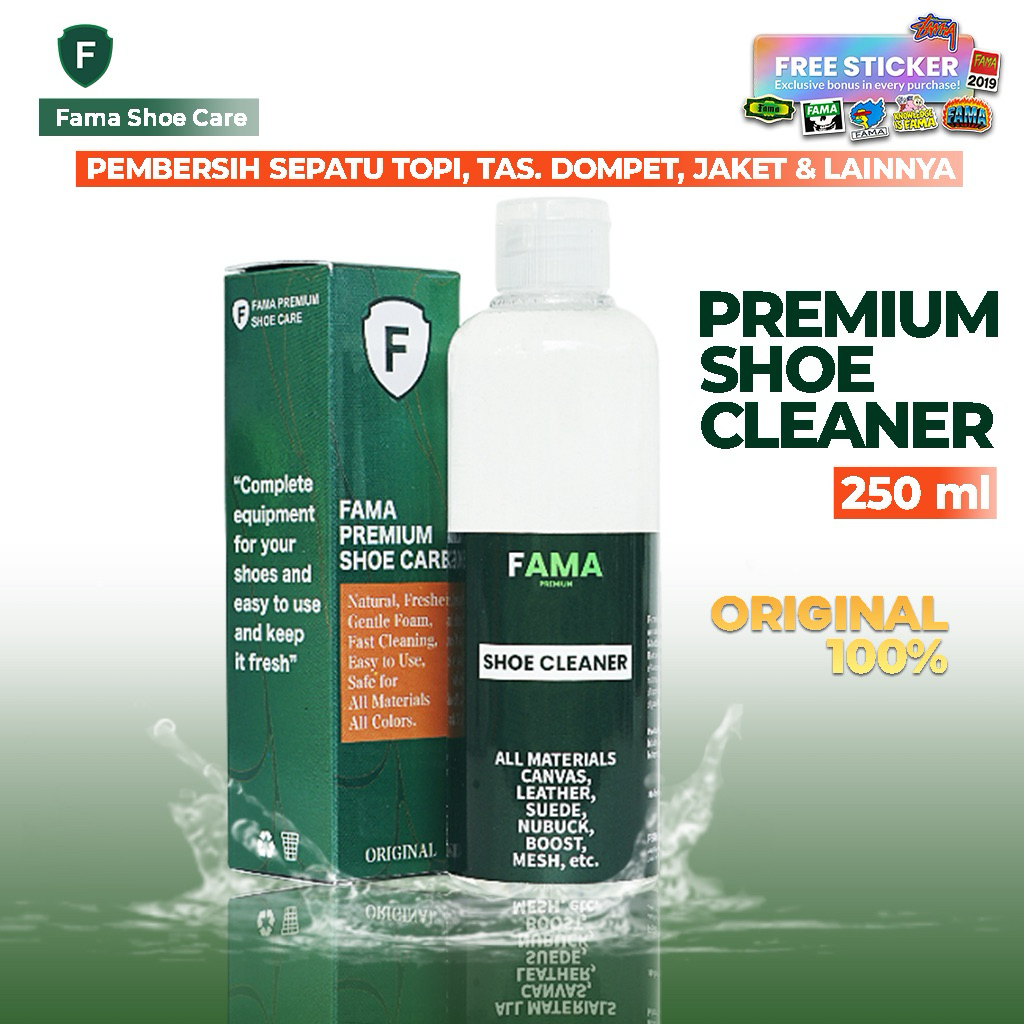 FAMA-Shoe Cleaner 250ml-pembersih sepatu-sabun sepatu-Fama Shoes Cleaner-Fama Shoe Cleaner