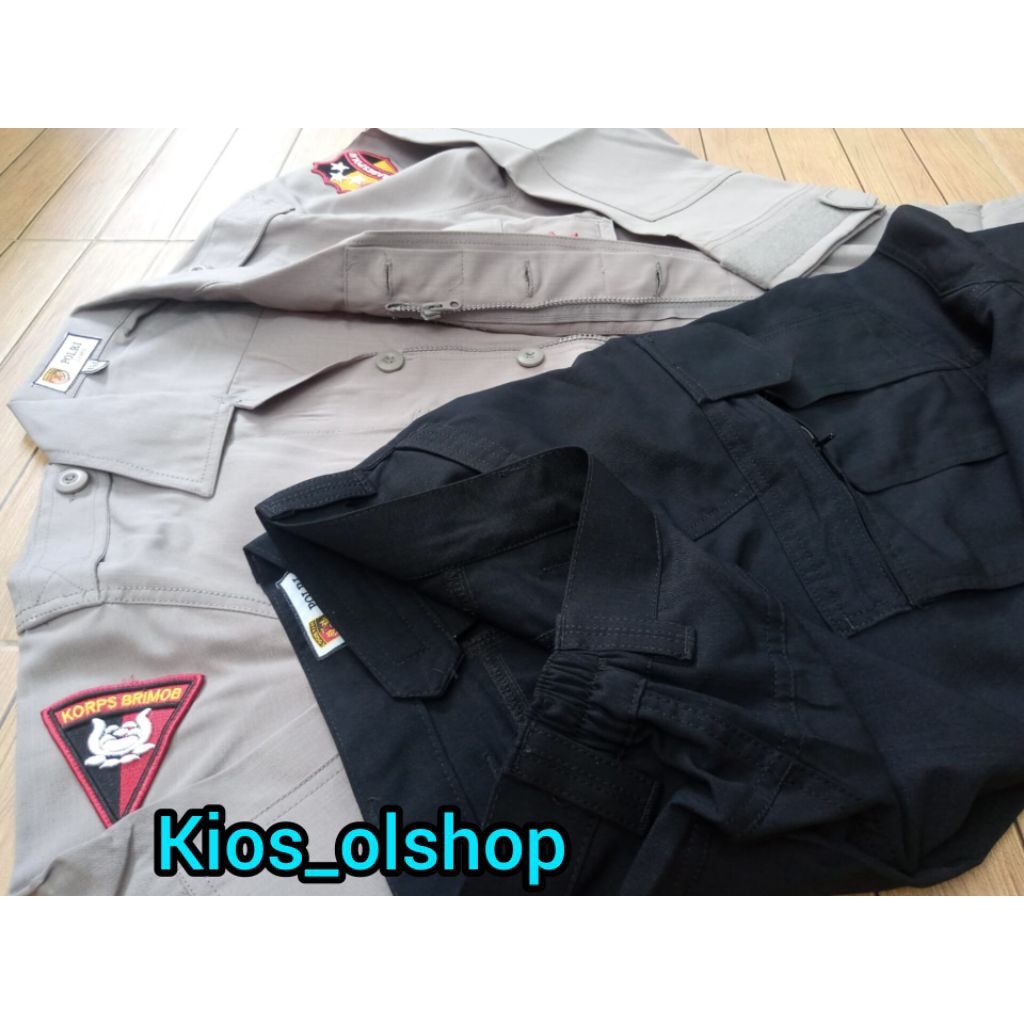 Seragam baju celana pdl Tactical coklat brimob jatah polri original terbaru 2024 bahan halus