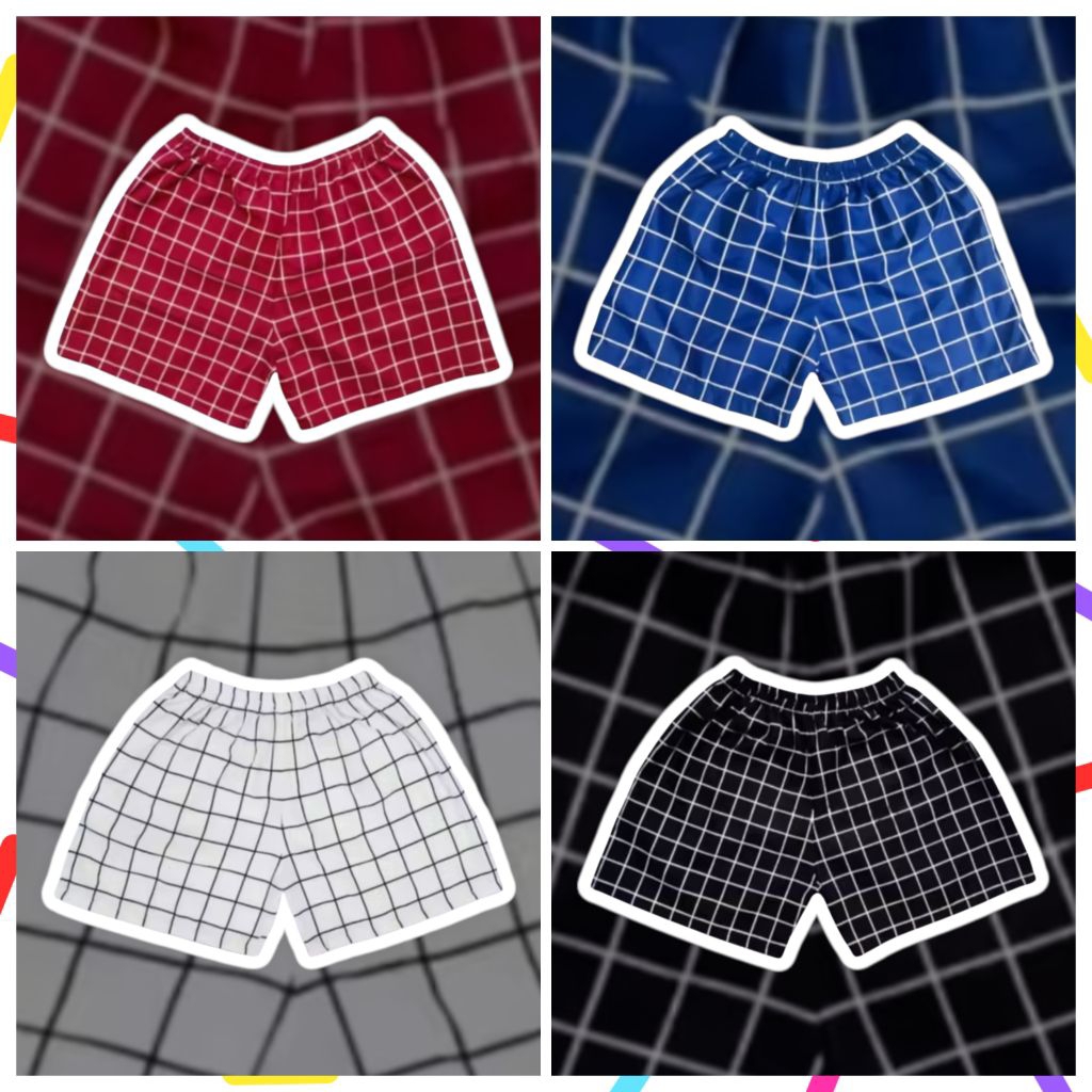 Grosir Celana Pendek Kotak-Kotak Pria & Wanita