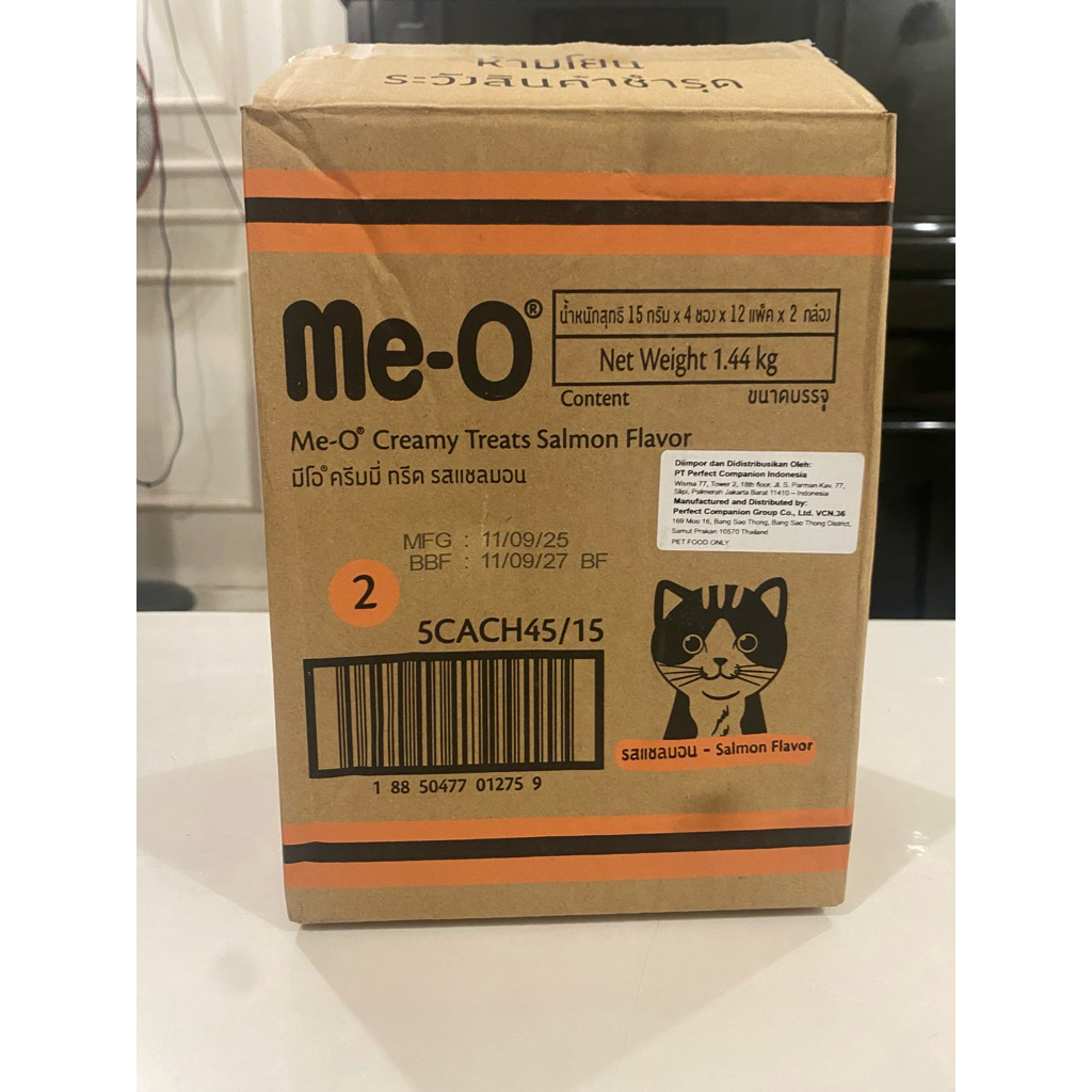 Meo Creamy Treats 1 Dus Isi 24 Adult Kitten Salmon Chicken Liver