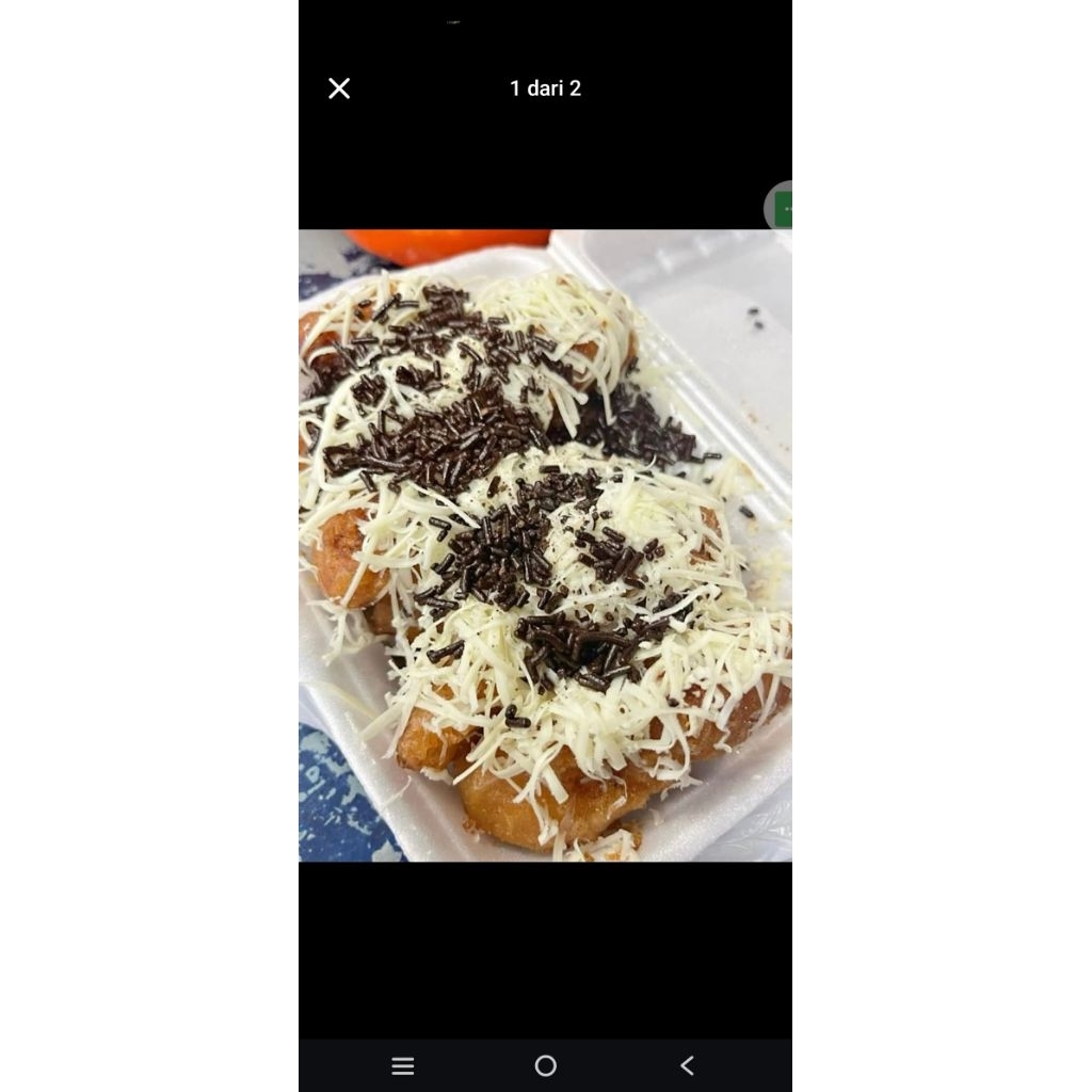 Pisang goreng toping (keju & coklat)
