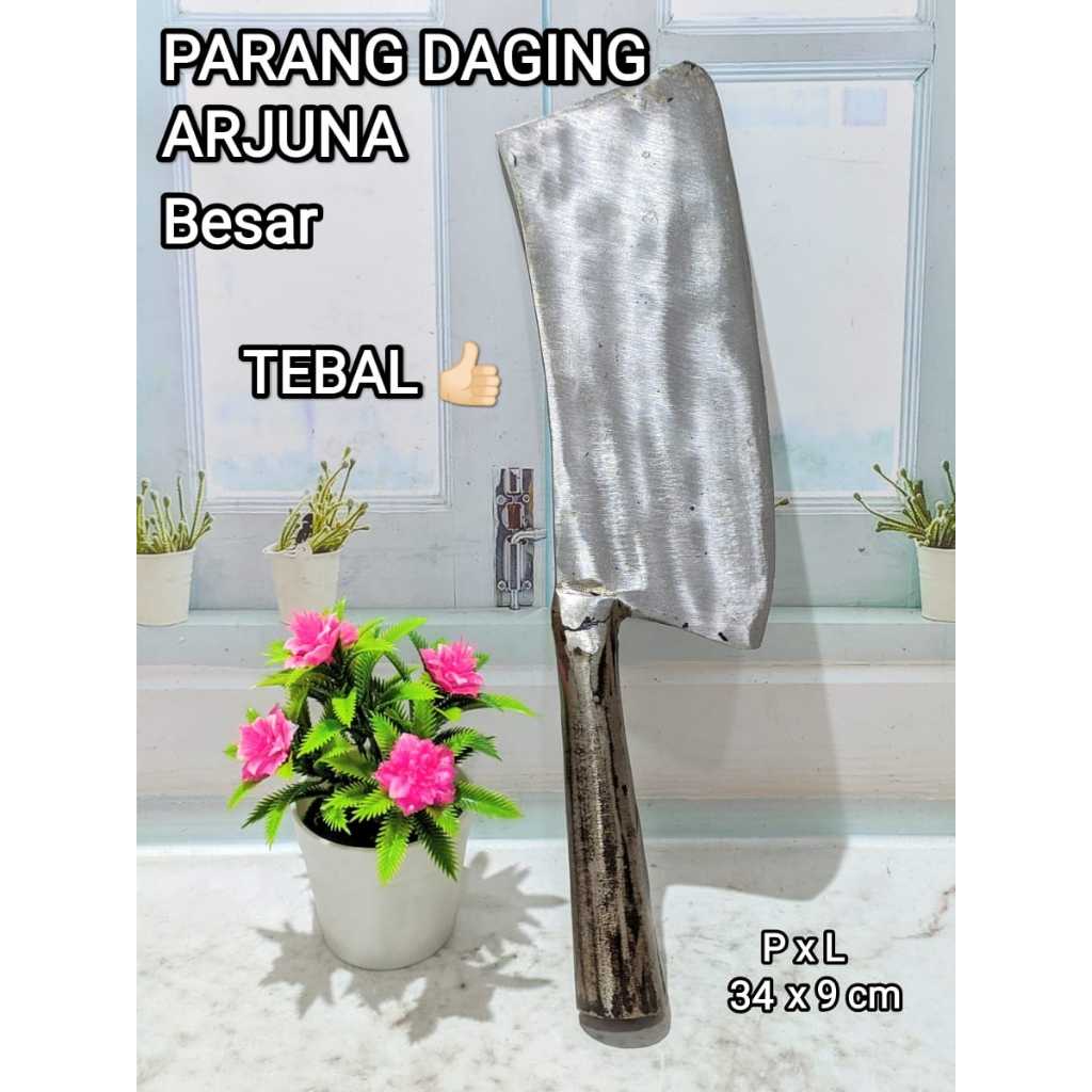 Pisau Daging Baja MAWAR / ARJUNA Pisau Dapur Daging Tulang Cincang