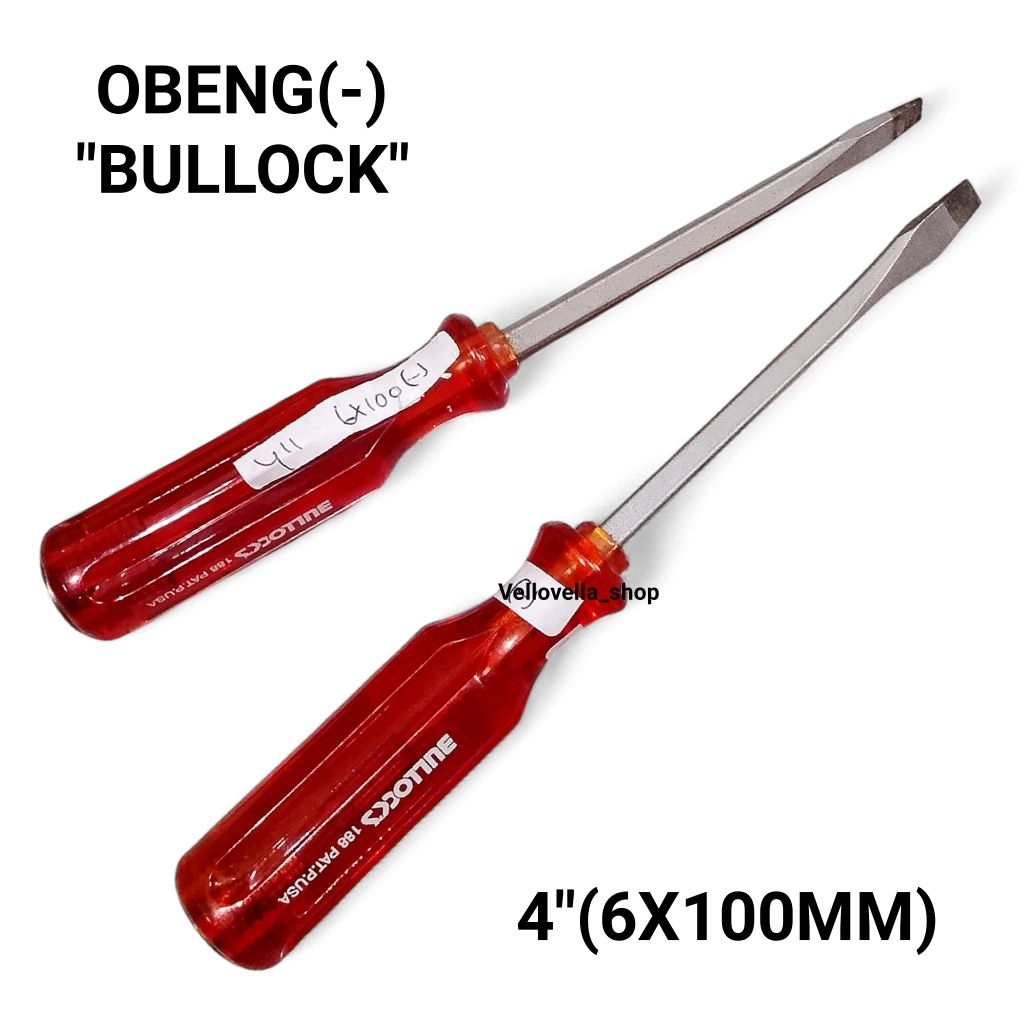 BULLOCK Obeng model ketok obeng ketok Plus minus obeng tembus merah panjang pendek