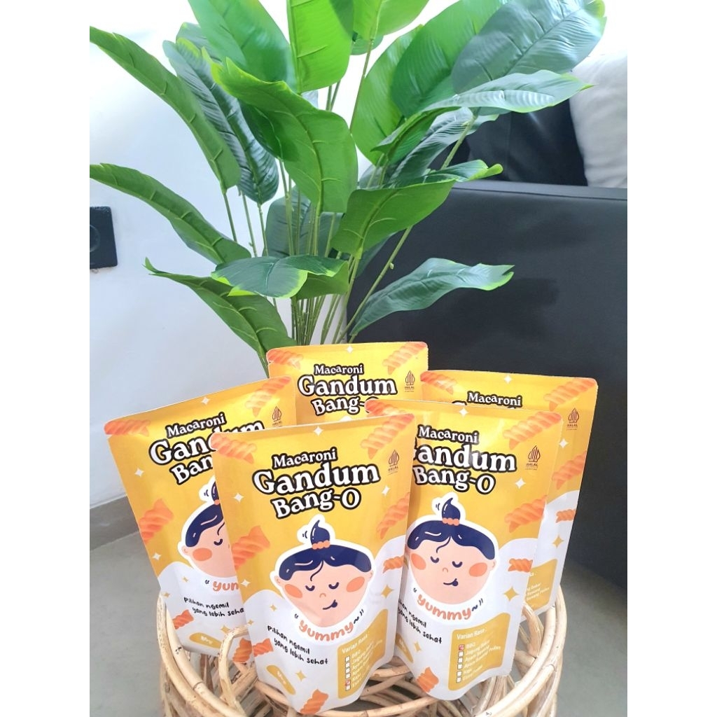 Macaroni Gandum Bang - O Snack Cemilan Sehat Cemilan untuk diet Cemilan Anak