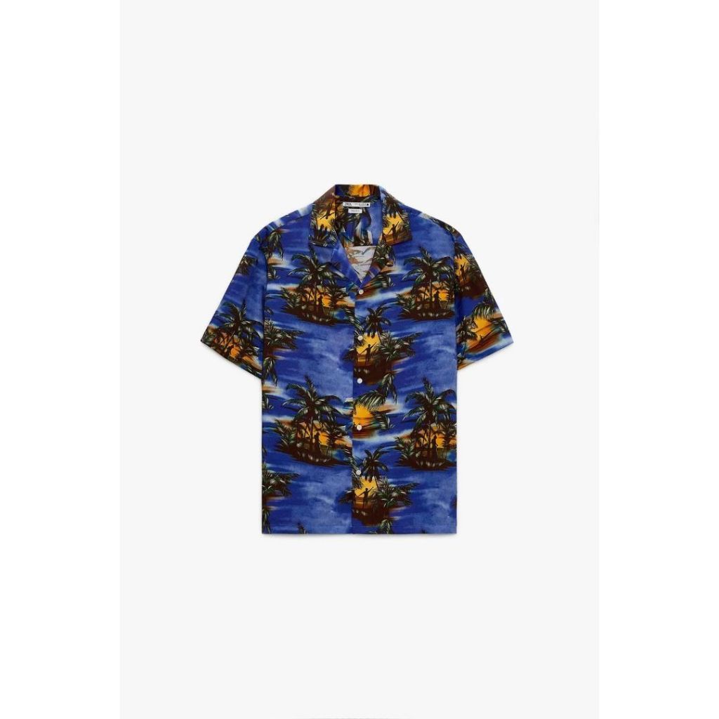 ZARA MEN BEACH SATIN SHIRT