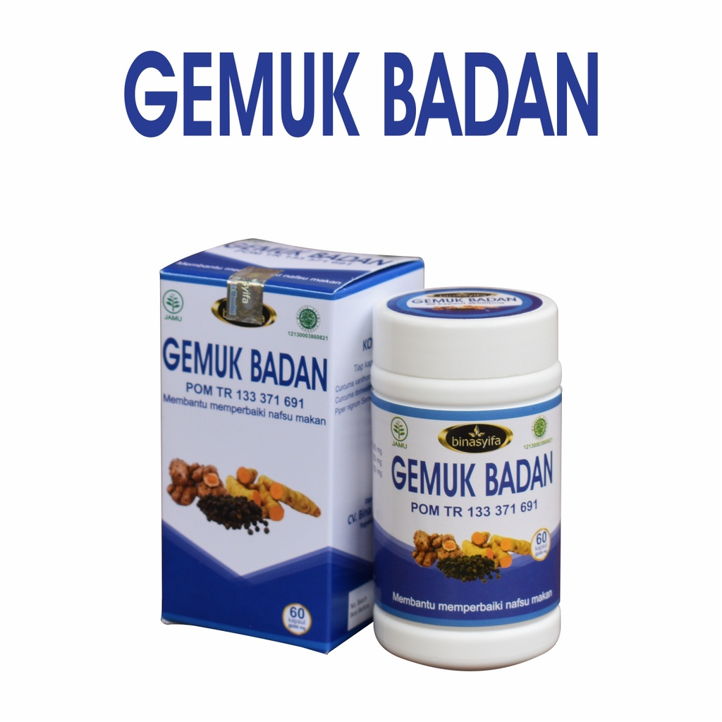 GEMUK BADAN Kapsul Penggemuk Badan Binasyifa Herbal Original