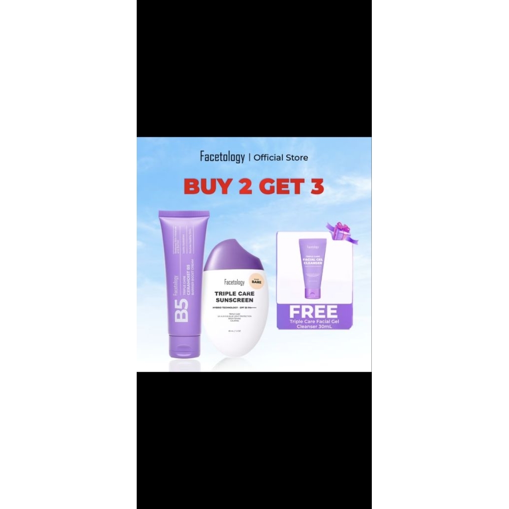 preloved Facetology tinted sunscreen,facial wash,Moisturizer