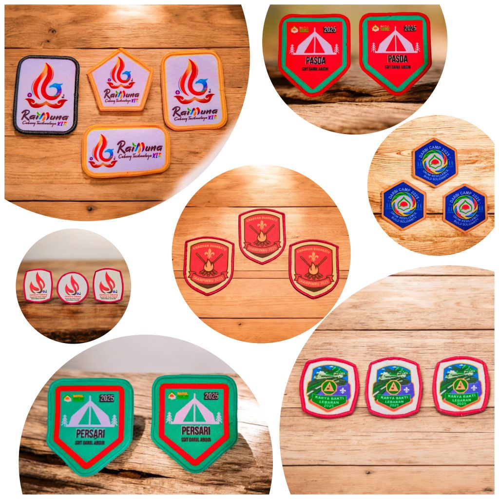 Badge Pramuka Custom / Bed Badge Tanda regu Bordir Custom Logo