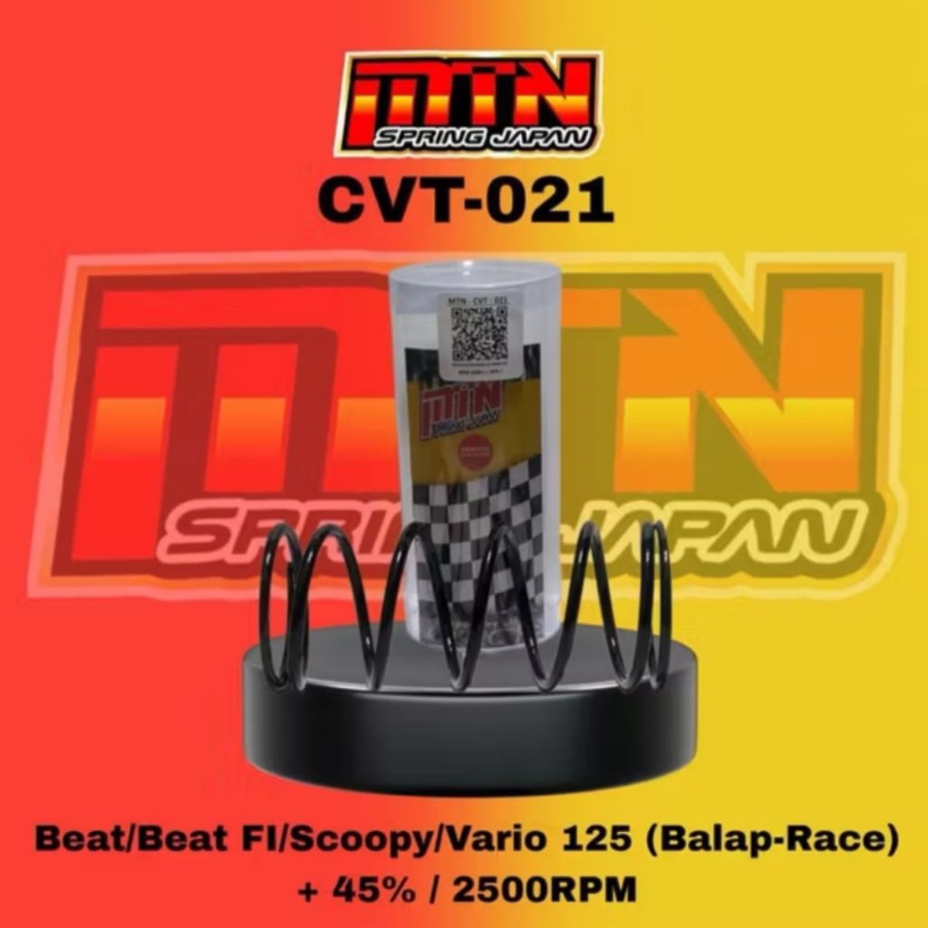 Per CVT Beat,Scoopy,Genio,Vario 125 2500 RPM Balap-Race Original MTN Spring Japan CVT-021 Original M