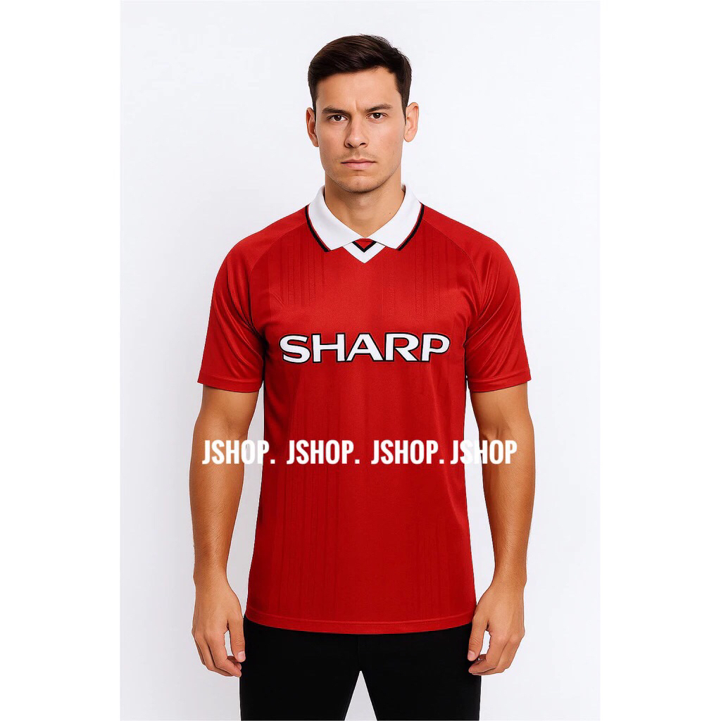 JERSEY BAJU BOLA RETRO MU HOME 1999 FINAL CAMP NOU JERSEY BOLA RETRO BLOKCORE 1999