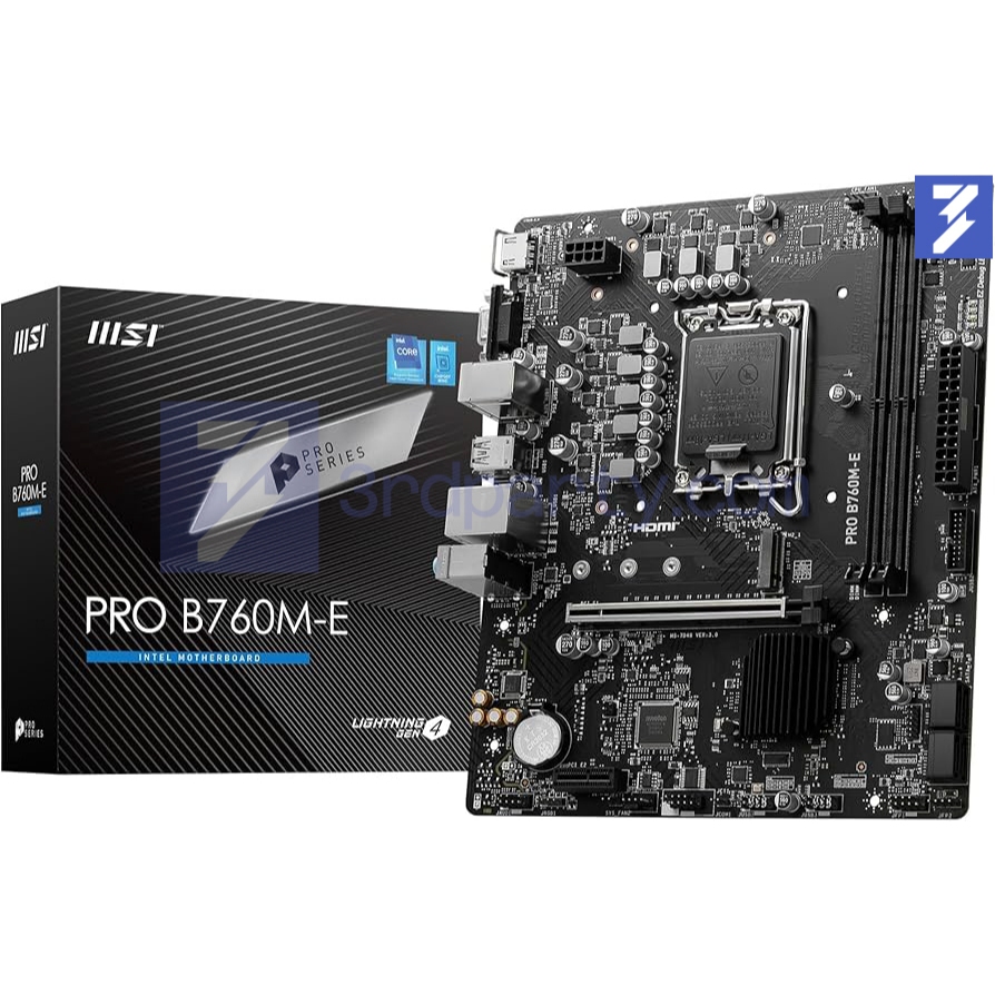 MSI PRO B760M-E DDR5 - Intel B760 DDR5 Raptor Lake Motherboard