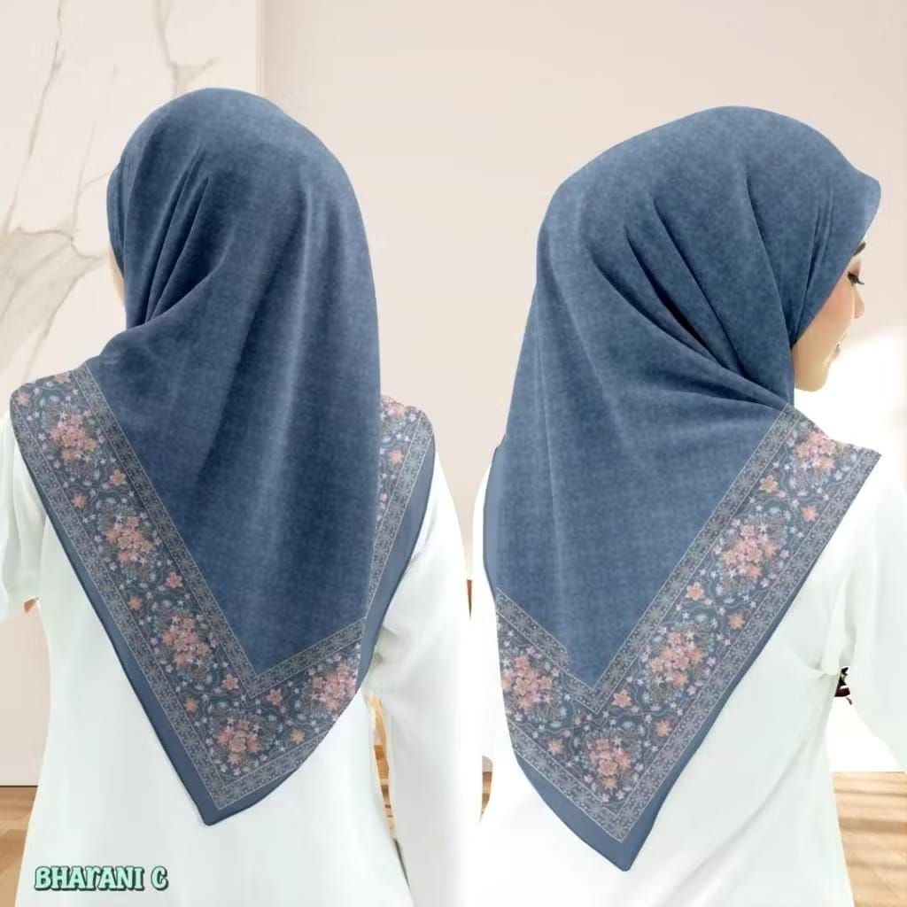 Azzahra - Hijab segi empat Voal motif Baharani Series