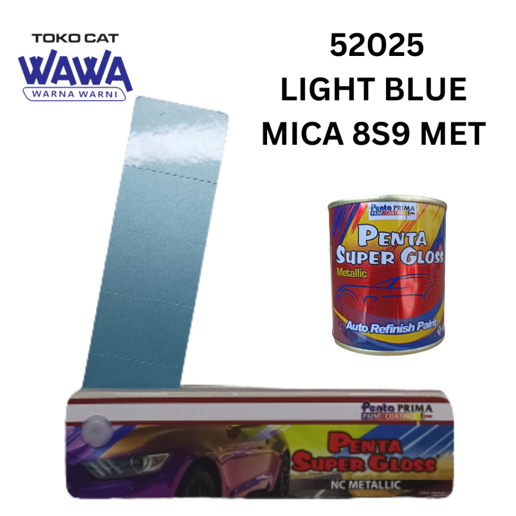 PENTA SUPER GLOSS LIGHT BLUE MICA 8S9 MET 5461-52025 / CAT DUCO BIRU MUDA METALIK PENTA 52025