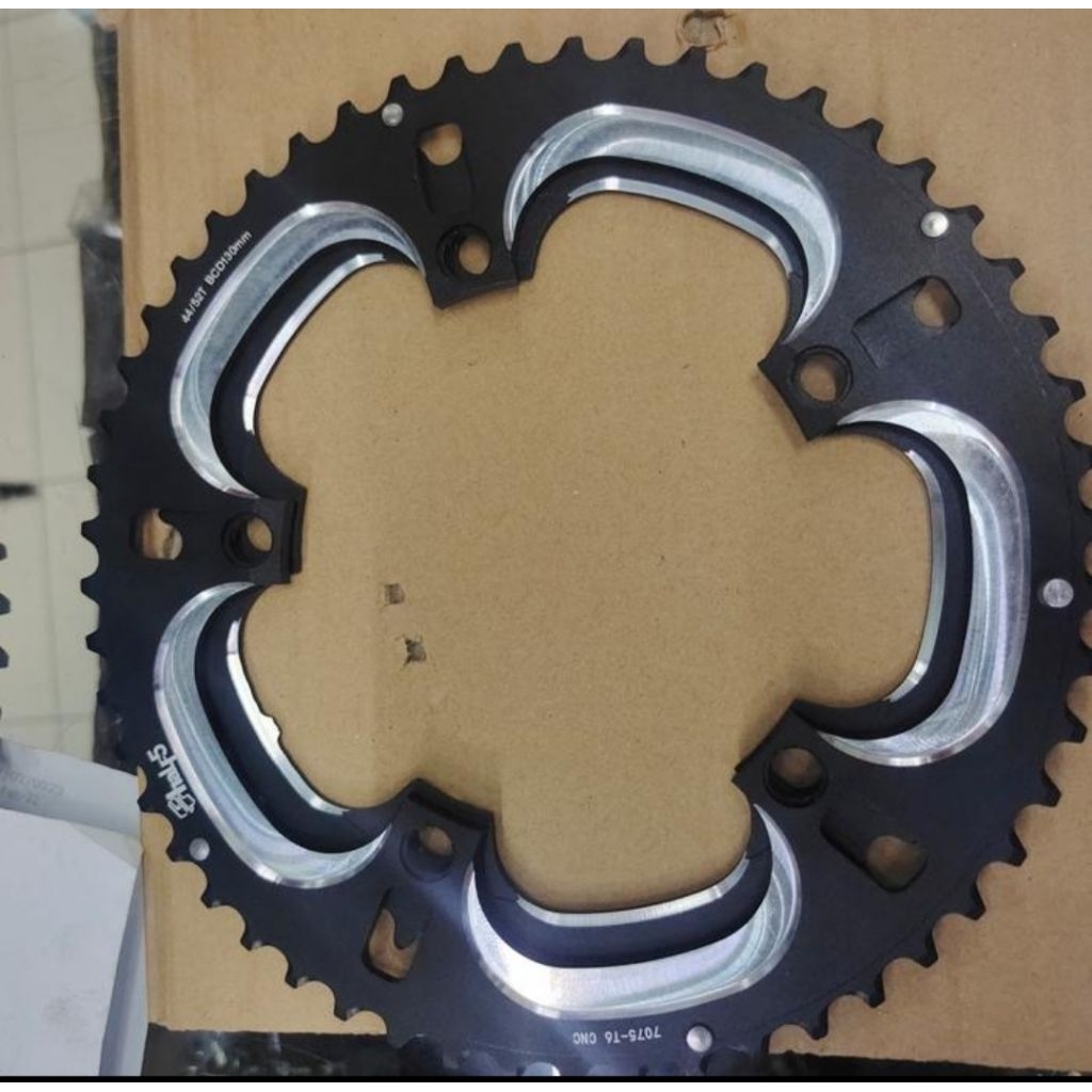 chainring multi speed GT half5 44T 52T 56T satuan dan satu set 52/44T 56/44T bcd 130 alloy