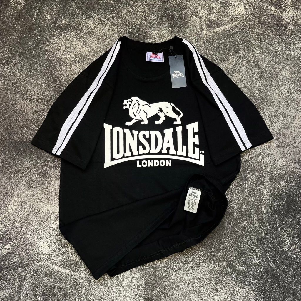 LONSDALE T-Shirt Kaos Branded Lengan Pendek Cotton Combed 24s Super Premium Original Quality Ukuran 