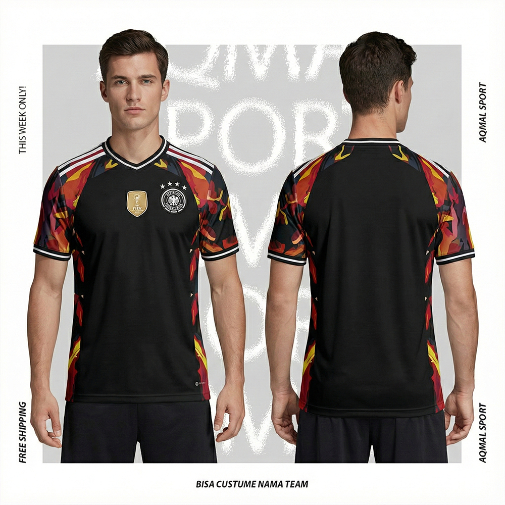 Baju Bola Timnas Jerman 2017-2022 Custom Nama No – Jersey Pria Dryfit Printing
