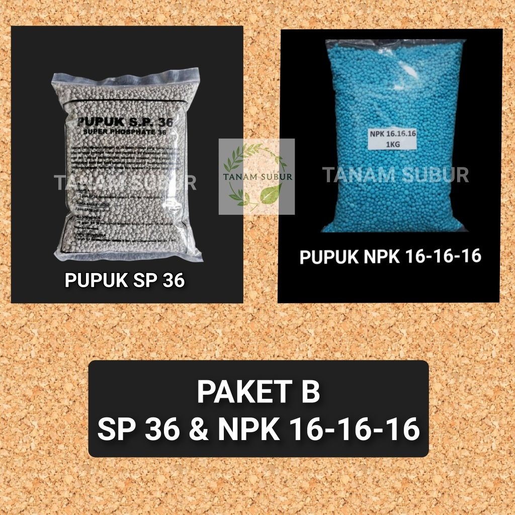 SP 36 1KG + NPK 16-16-16 1KG | PUPUK SP 36 | PUPUK NPK 16-16-16 | PUPUK ORGANIK | PUPUK MURAH REPACK