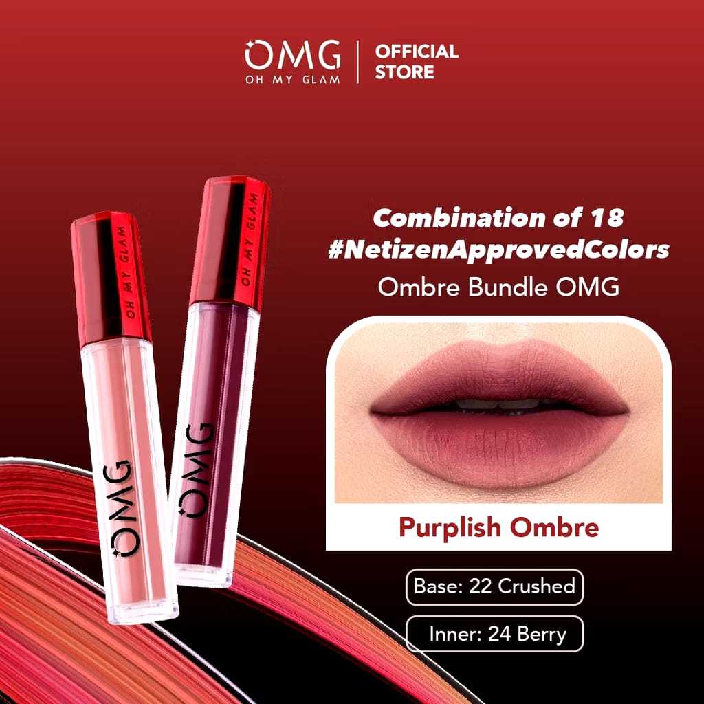 OMG Paket Ombre OMG LipCream isi 2 - Ombre Lip Cream + Lip Vinyl YTRZ
