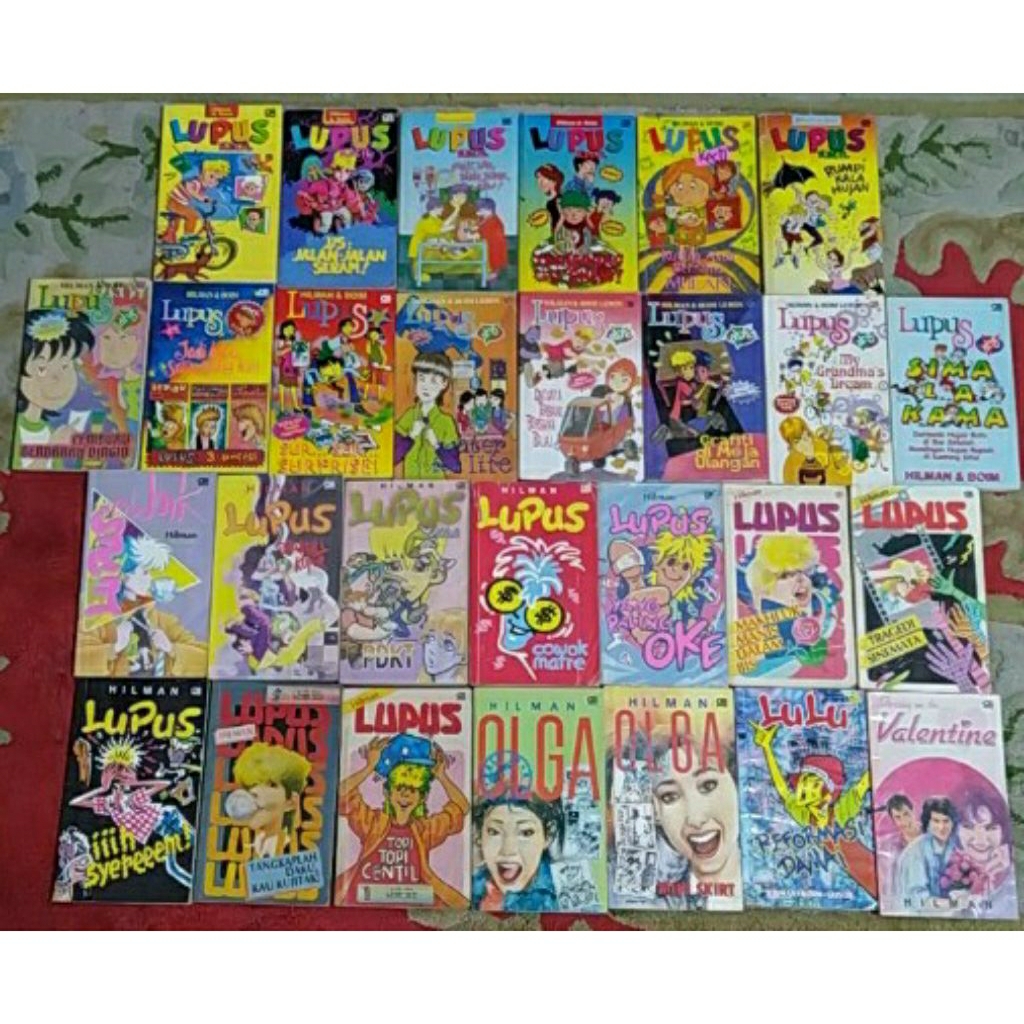 Novel langka Lupus, Lulu, Olga Hilman dan Boim banyak judul 100%ORI koleksi pribadi