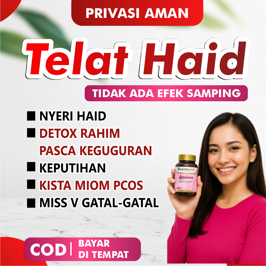 Obat Telat Datang Bulan Haid Pelancar Haid PCOS Telat Haid Tidak Teratur Azzahra