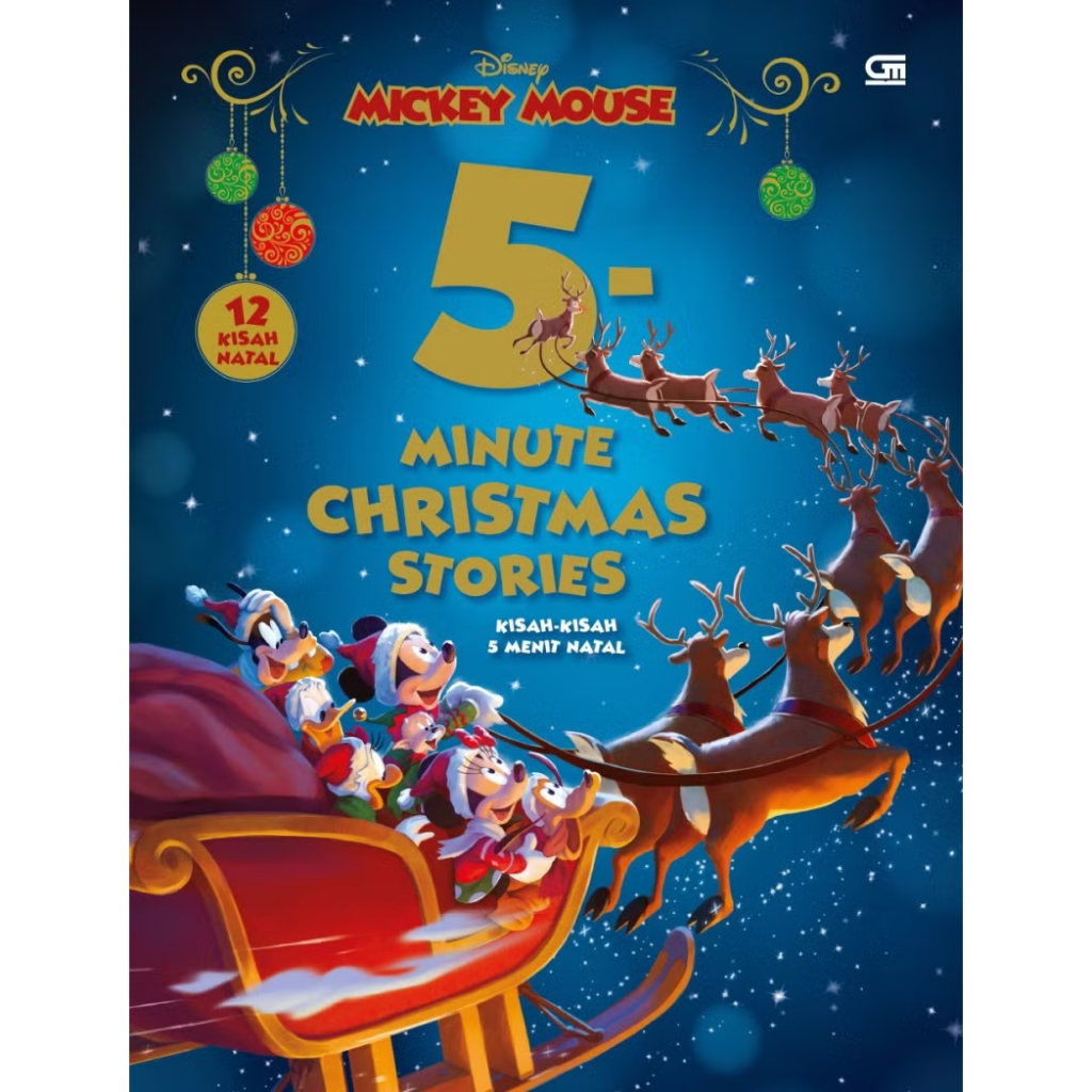 Buku Anak 5 Minute Pixar Stories (Cerita 5 Menit Pixar) / Disney Mickey Christmas Stories / Princess