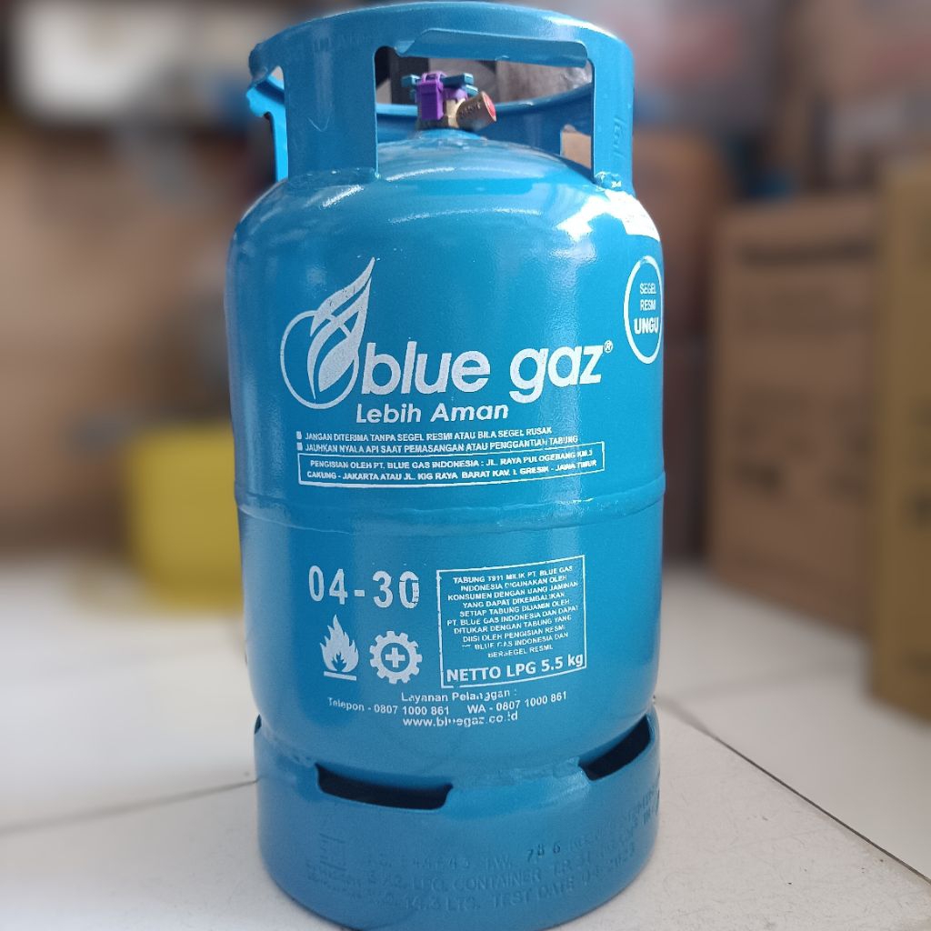 Tabung Gas Blue Gaz/Blue Gas isi  5.5kg ORI