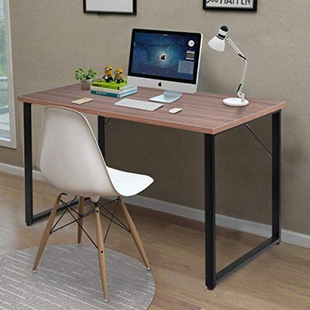 meja kerja minimalis modern kaki besi