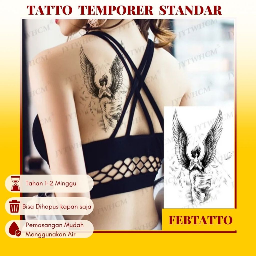 Temporary Tattoo Basic Size 21cmx15cm Halal Temporary Tattoo bersayap TH 567