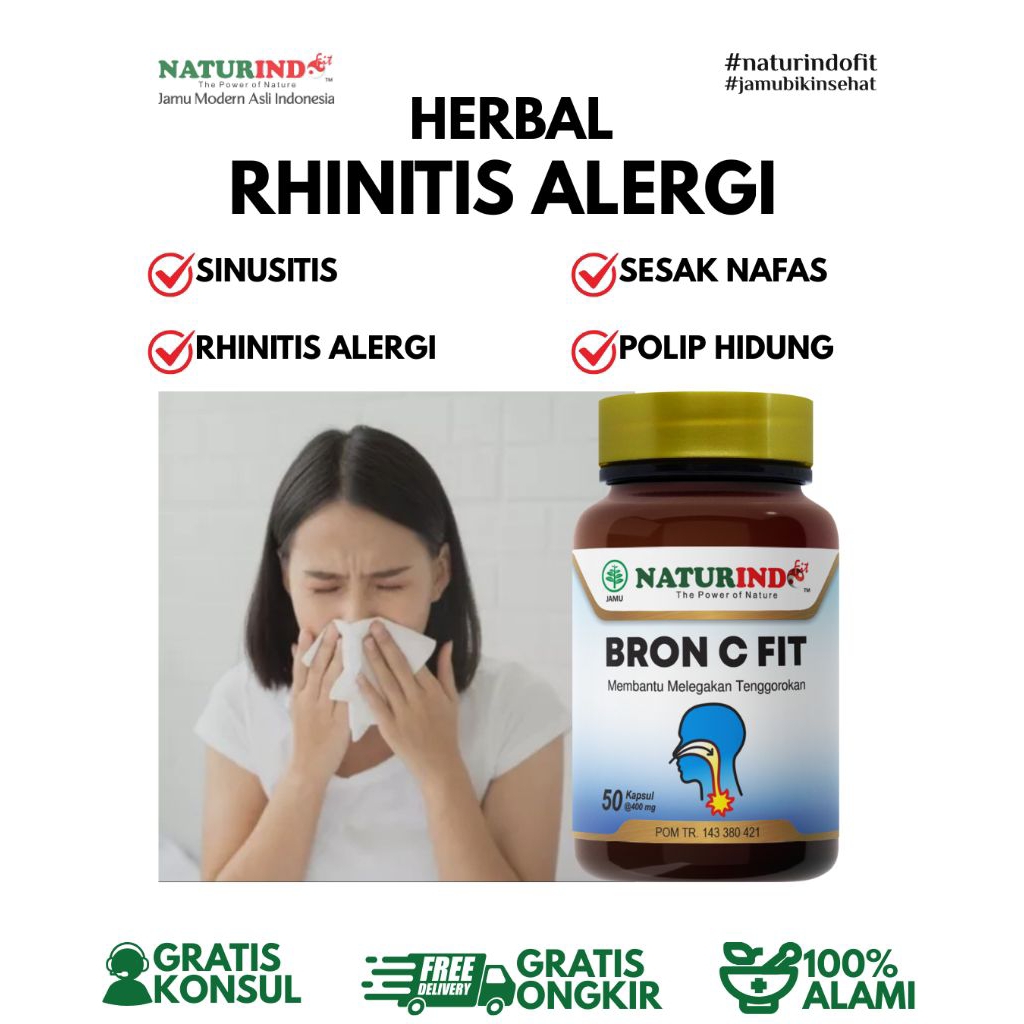 Broncfit Obat Herbal Rhinitis Alergi Polip Hidung Batuk Menahun Naturindo