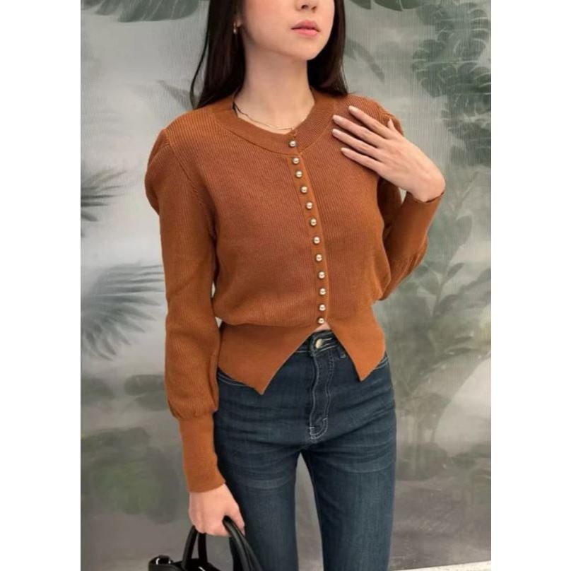 Crop Cardigan Nura Rajut Tebal Lembut Wanita