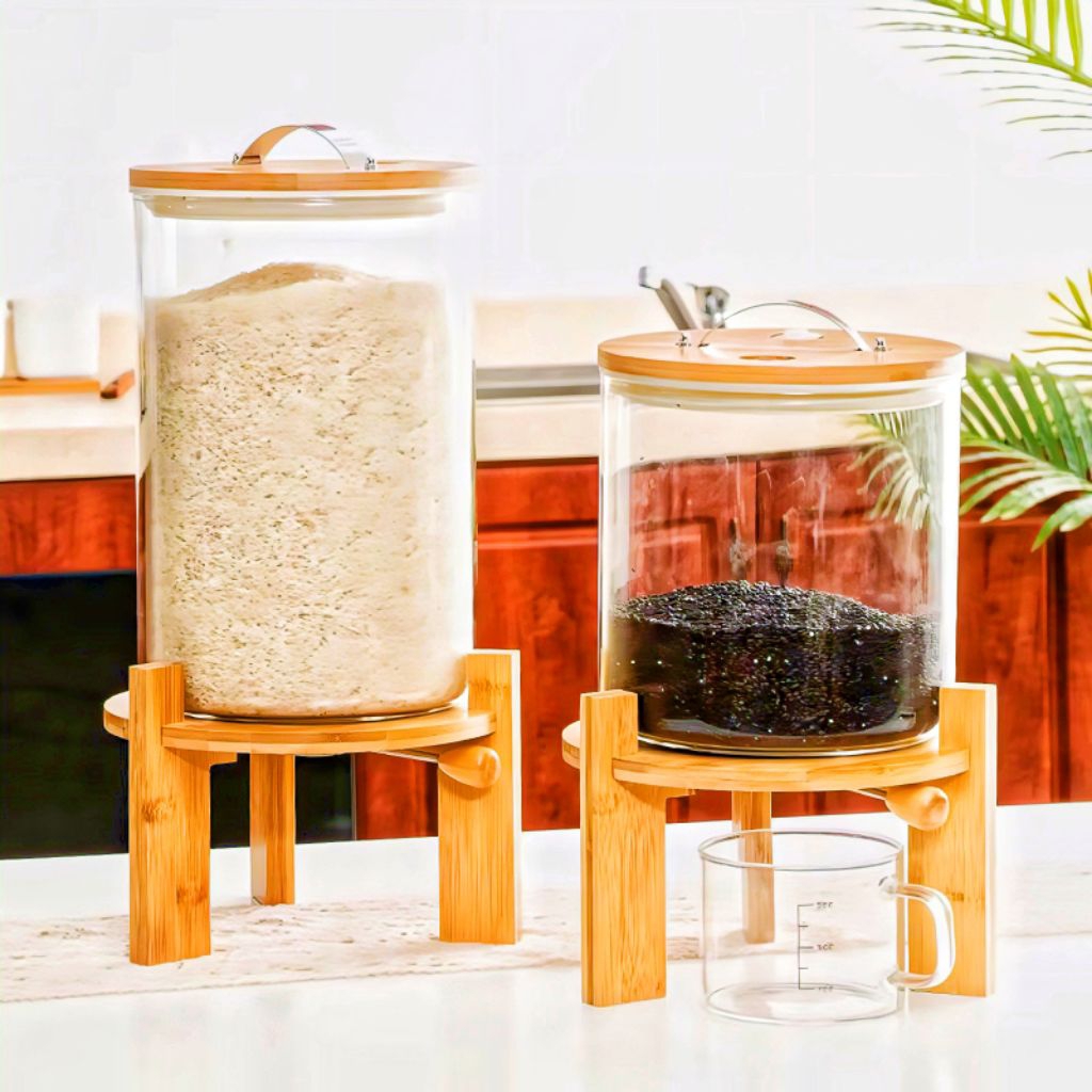Dispenser Beras Kayu / Wooden Rice Dispencer 5Liter 7.5 Liter / Box Tempat Beras Kayu /Dispenser ber