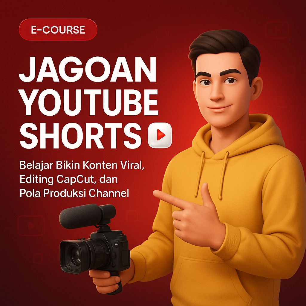 Ecourse Jagoan YouTube Shorts Belajar Konten Viral Editing CapCut Pola Produksi Channel dari Nol