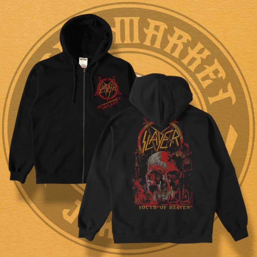 Lawless Jakarta x Slayer - South Of Heaven Ziphoodie Original (Jaketnya saja)