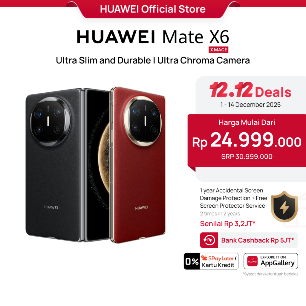 [Benefit s/d Rp 8,2JT*] HUAWEI Mate X6 Smartphone | Ultra Slim and Durable | Ultra Chroma Camera | U