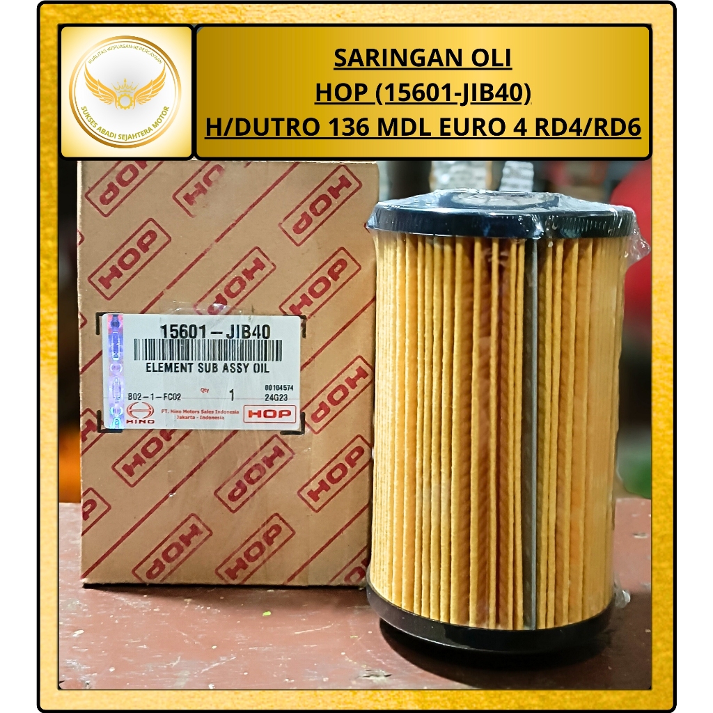 Oil Filter /Saringan Oli Hino Dutro 136 MDL EURO 4 (RD4=RD6) (HOP) 15601-JIB40